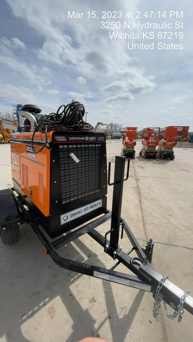 2021 Lincoln Electric Vantage 549X Ready Pak 3, ORANGE (includes trailer, cable rack, fender light kit)