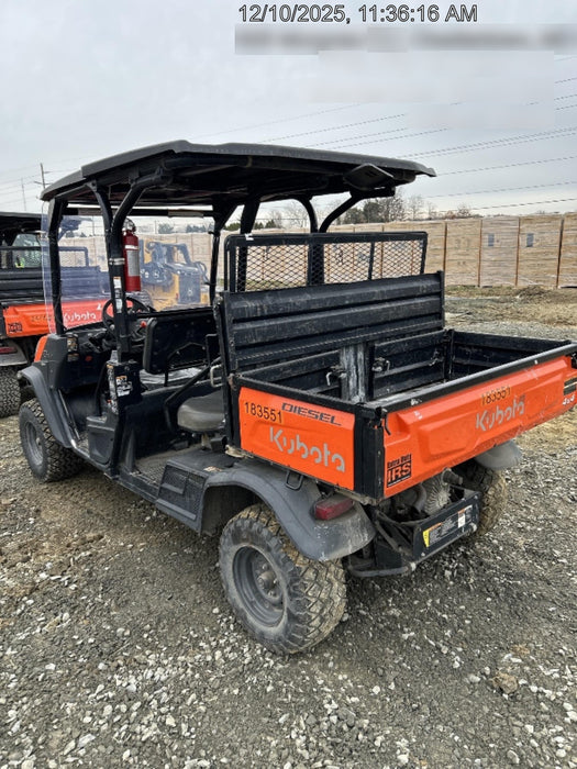 2021 Kubota RTV-X1140W-H Plastic Canopy, Windshield Acrylic Clear, LED Strobe Light, Wire Harness Kit, Back up Alarm