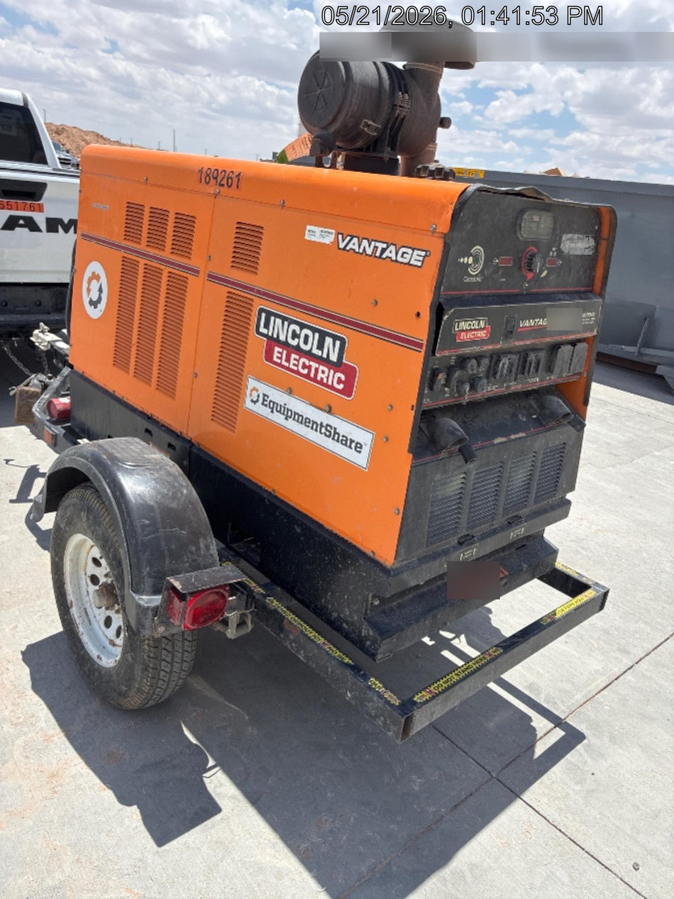 2021 Lincoln Electric Vantage 549X Ready Pak 3, ORANGE (includes trailer, cable rack, fender light kit)