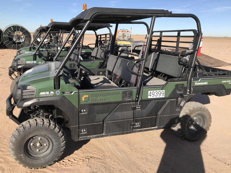 2019 Kawasaki Mule PRO-DXT Standard Options, Backup Alarm, Beacon, Plastic Hard Top, Poly Windshield, Horn Kit