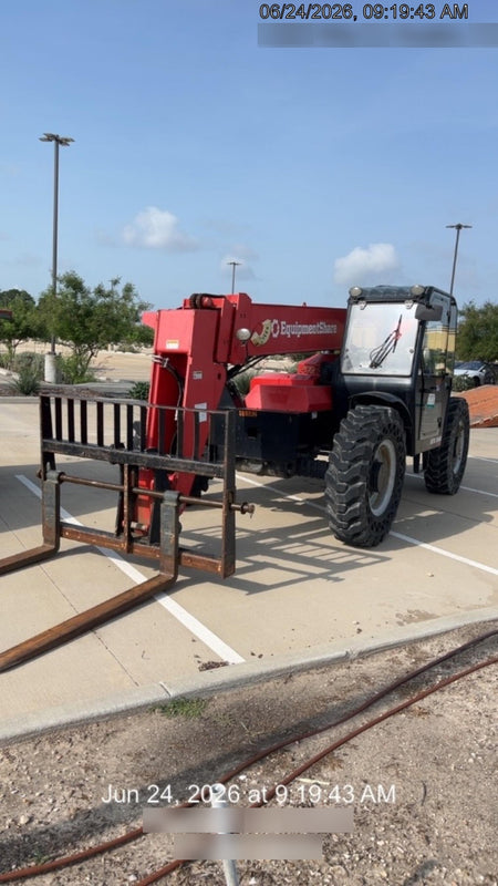2019 Manitou MTA8044 74hp T4F, Cab/Heat/Air, Cab and Boom LED work lights, Auxiliary Hydraulics, Solid Tires, Amber strobe, Lift Hook 66" Carriage, 60" Forks