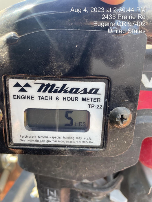 2020 Multiquip MVC88VTHW Plate Honda GX160 w/water tank 20 wide