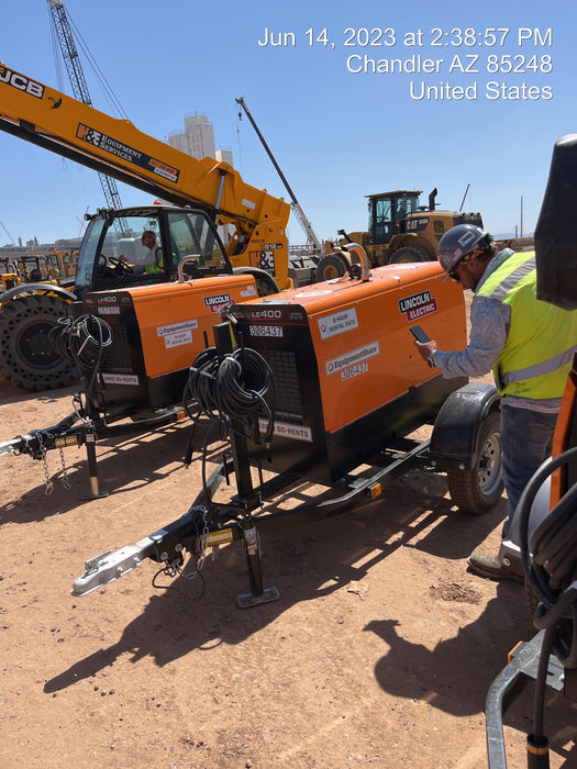 2023 Lincoln Electric LE400 Kubota V1505, Trlr, Cable Rack, Light Kit, ES Decals, T3