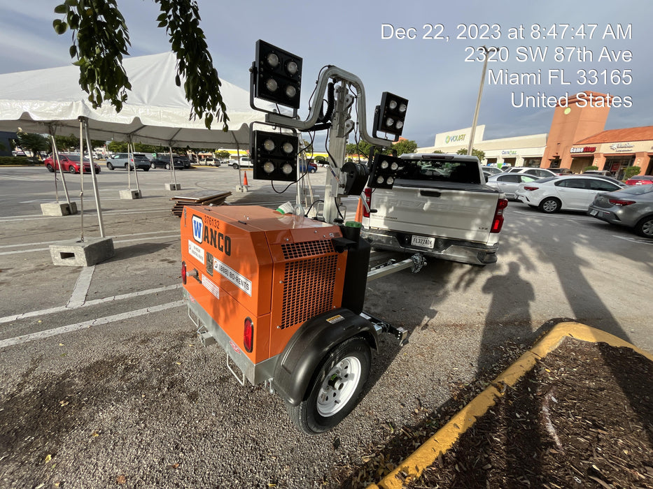 2023 Wanco WLTT-4MM4K Diesel, Deep Sea Controller, Shore Power Plug, Auto Start, (4) 350W LED Floodlights, 4kW Generator, 60 Gal Fuel Tank, 2" Ball, T3