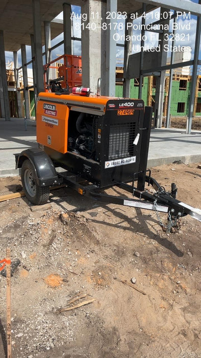 2022 Lincoln Electric LE400 Kubota V1505, Trlr, Cable Rack, Light Kit, ES Decals, T3