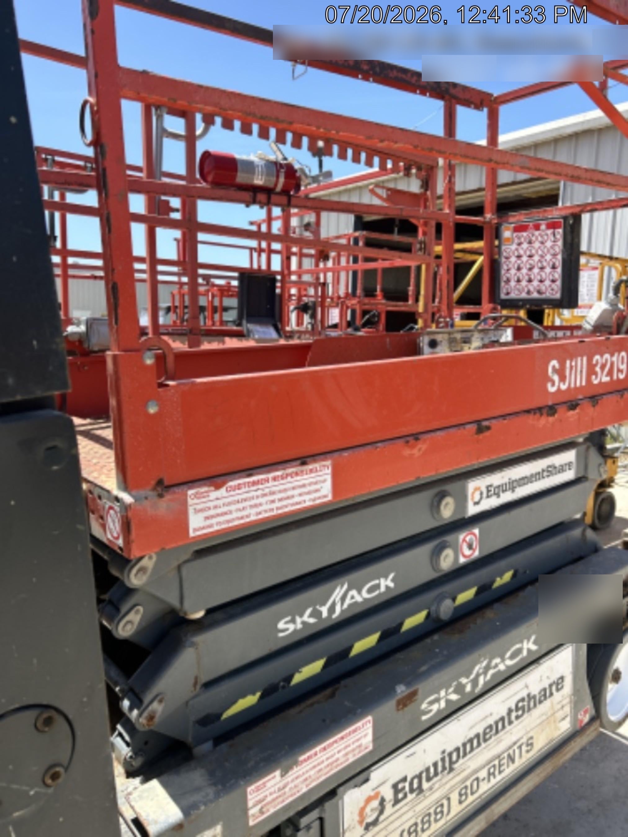 2019 Skyjack SJIII-3219 Standard Options, Trojan Batteries