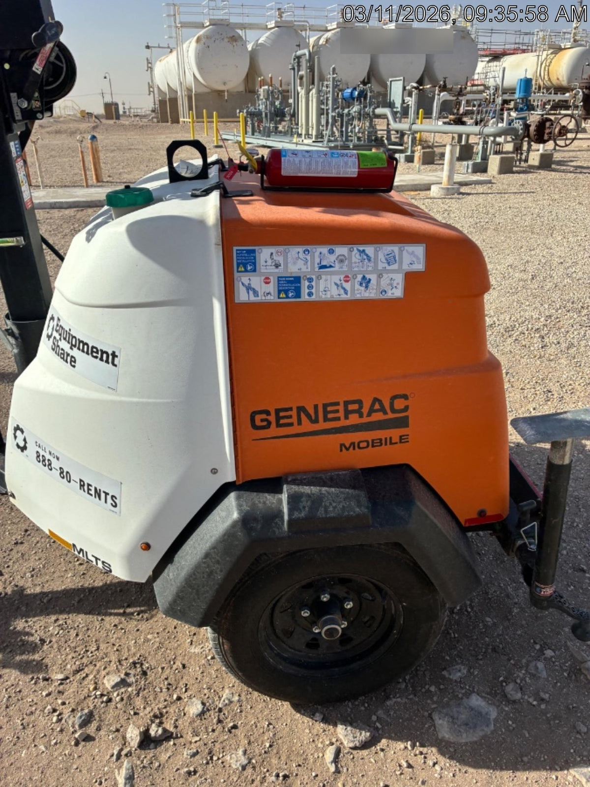 2023 Generac MLT2 Diesel, Flex Switch 120V Input, Powerzone Controller, (4) 320W LED Lights, 4kW Generator, 39.9 Gal Fuel Tank, 2" Ball, T3