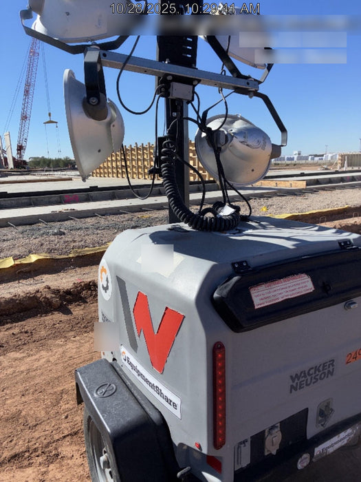 2019 Wacker Neuson LTV6L-MH Wacker Neuson LTV6L Mobile Light Tower w/Fuel Level Sensor Installed