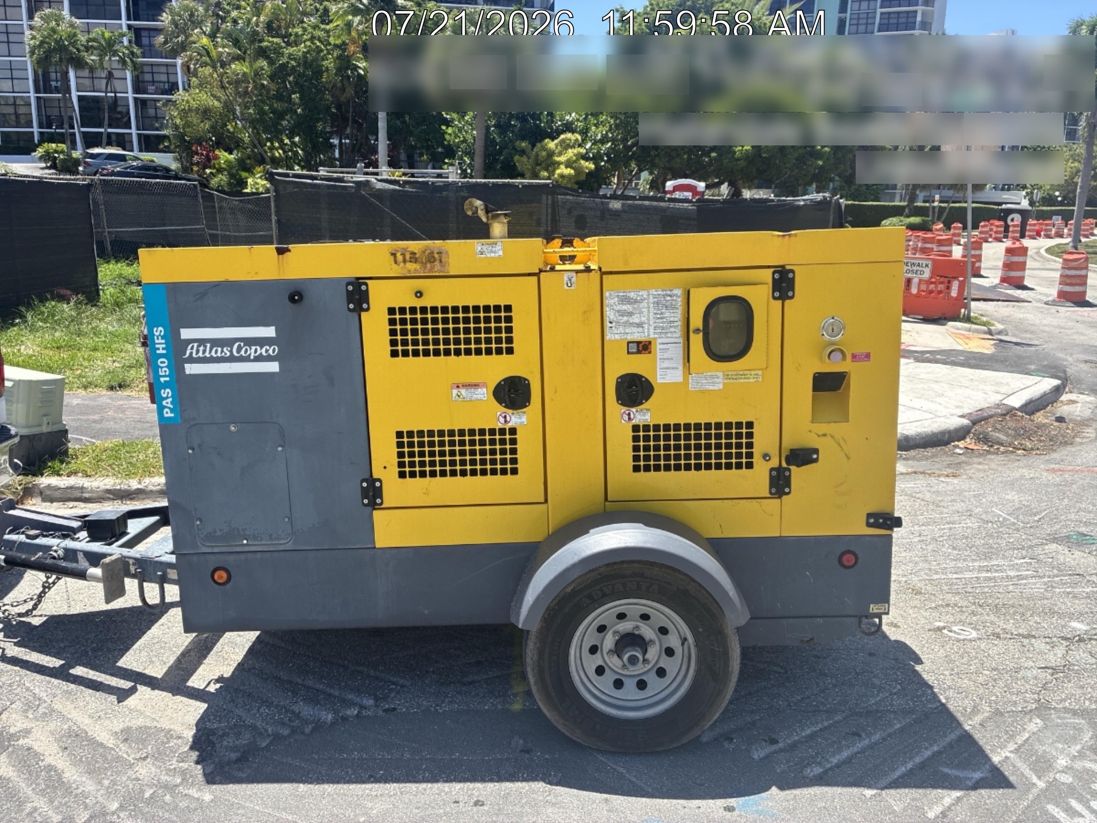 2020 ATLAS COPCO PAS 150 HF CS Enclosed