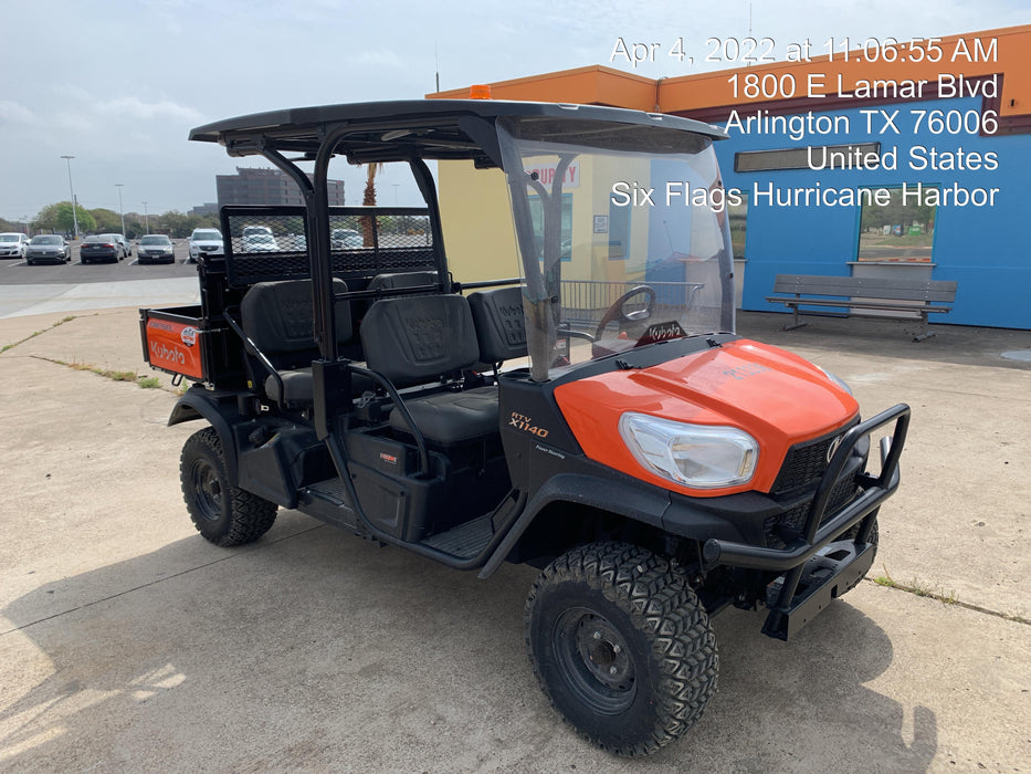 2022 Kubota RTV-X1140W-H Plastic Canopy, Windshield Acrylic Clear, LED Strobe Light, Wire Harness Kit, Back up Alarm