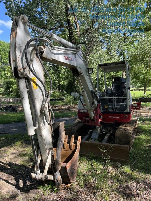 2019 Takeuchi TB260 Takeuchi TB260 Canopy w/Rubber Tracks, Auxiliary Hydraulics, Standard Blade, Manual QC