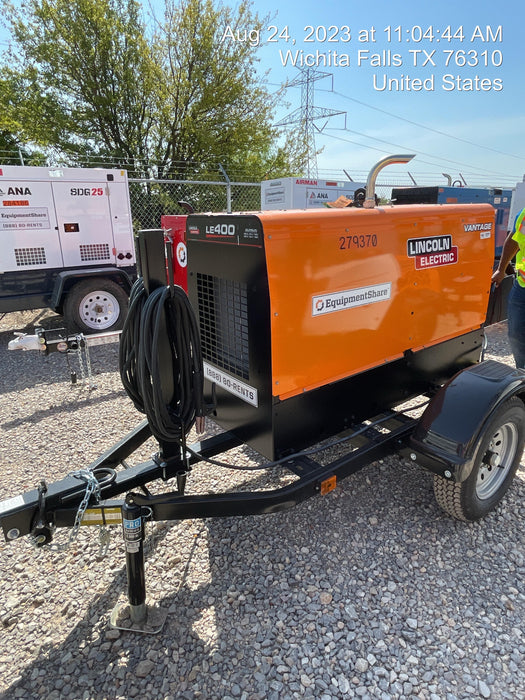 2022 Lincoln Electric LE400 Kubota V1505, Trlr, Cable Rack, Light Kit, ES Decals, T3