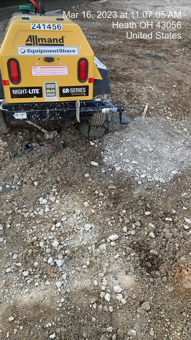 2022 Allmand NLV3GR (4) LED Light Fixture 350W, 23' Vertical Mast, 3kW Prime, Towable, Deep Sea L401, Leveling Jacks, Yanmar T4F 5.8hp