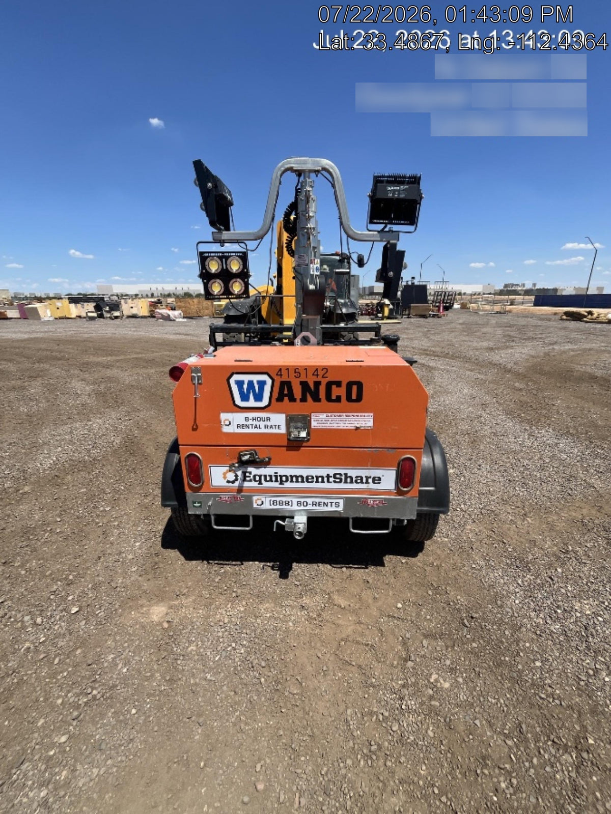2024 Wanco WLTT-4MM4K Diesel, Deep Sea Controller, Shore Power Plug, Auto Start, (4) 350W LED Floodlights, 4kW Generator, 60 Gal Fuel Tank, 2" Ball, T3