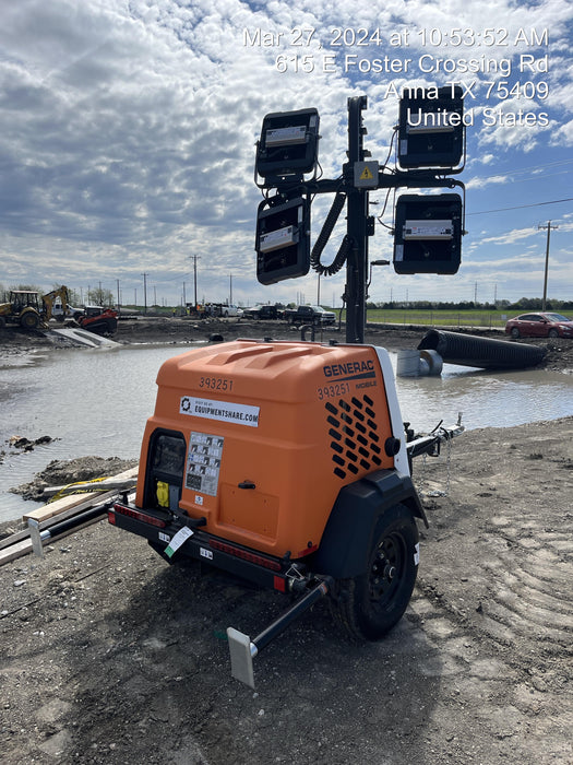 2024 Generac MLT2 Diesel, Flex Switch 120V Input, Powerzone Controller, 
(4) 320W LED Lights, 4kW Generator, 39.9 Gal Fuel Tank, 2" Ball, T3