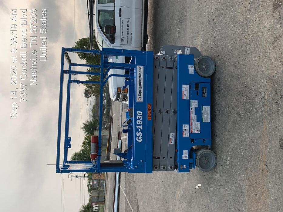 2020 Genie GS-1930 Solid Non Marking Tires, Beacon, Folding rails with half height swing gate
