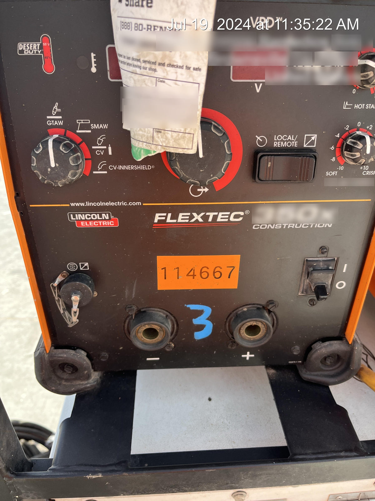 2020 LINCOLN ELECTRIC FLEXTEC 350X