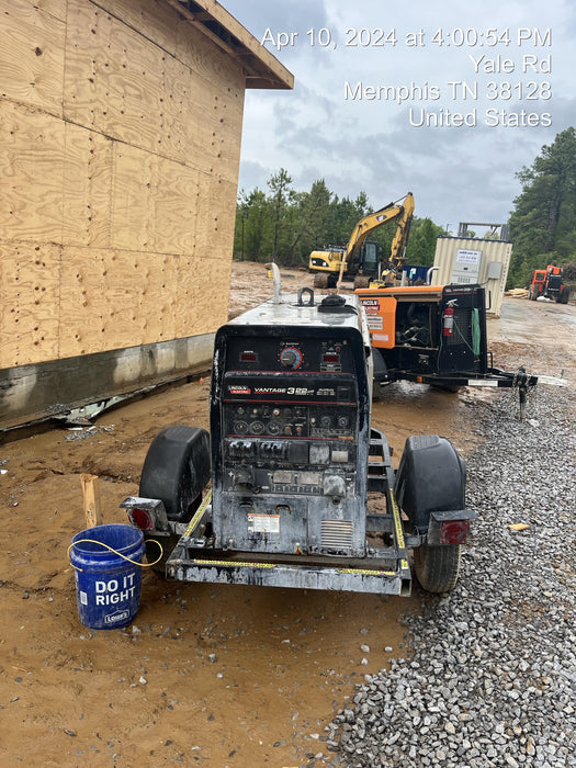 2019 Lincoln Electric Vantage 322 Lincoln Vantage 322 Welder w/Trailer, Light Kit, Cable Rack