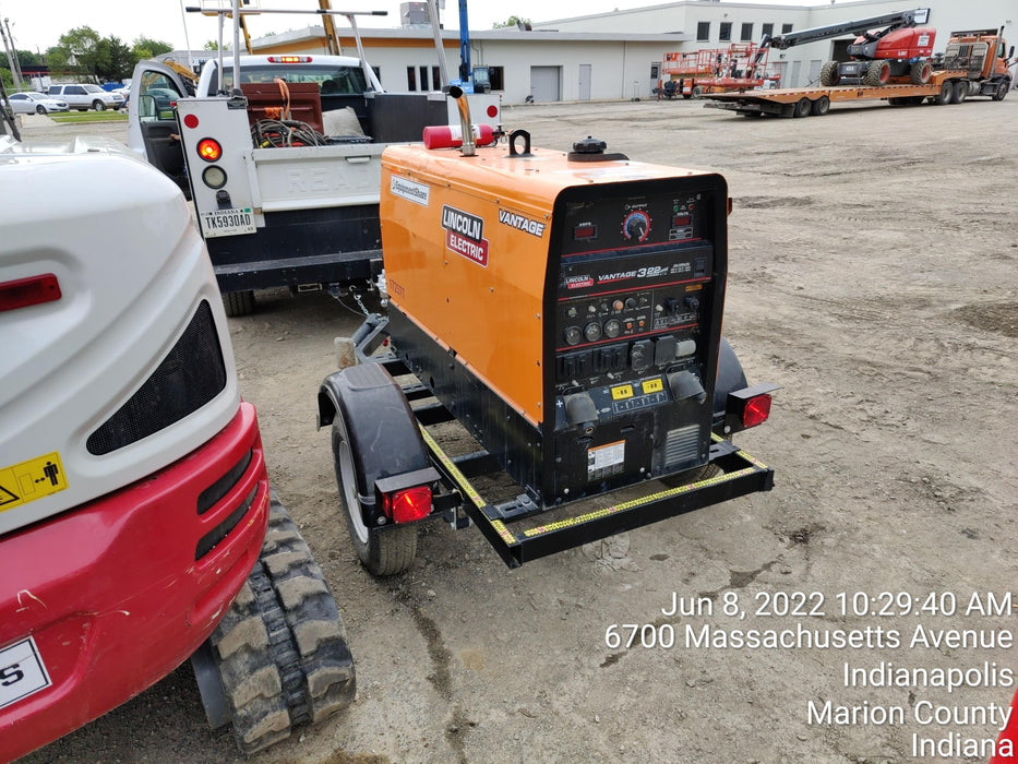 2021 Lincoln Electric Vantage 322 Vantage 322 Ready Pak 3 w/ Decals, ORANGE (includes trailer, cable rack, fender light kit) NO Telematics