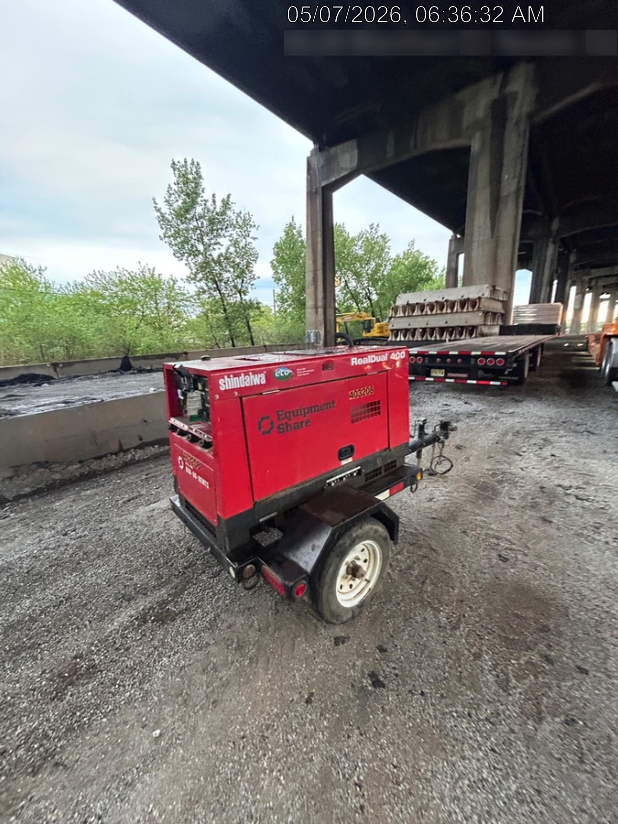 2024 Shindaiwa DGW400MDL Kubota D902 Engine, 23 HP, Dual Op Welder, Wire, Arc, Droop Stick, Tig, and CC Stick Functionality, Simulphase, 3 Phase and 1 Phase Gen Output, Single Axle NB Trlr, Slr Trckl Chrg 12V 12W, Fire Ext