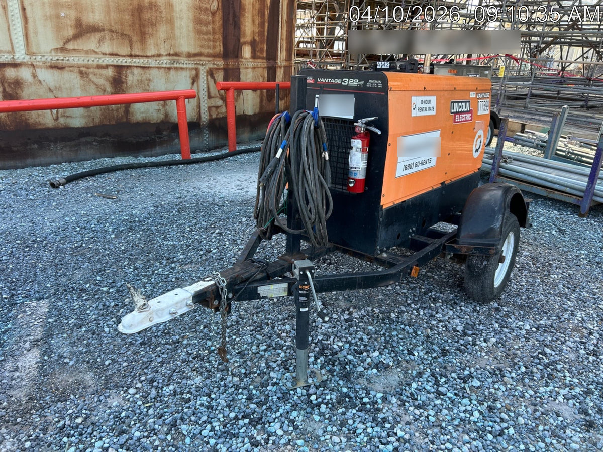 2021 Lincoln Electric Vantage 322 Vantage 322 Ready Pak 3 w/ Decals, ORANGE (includes trailer, cable rack, fender light kit) NO Telematics