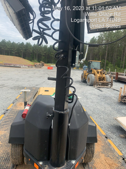 2022 Allmand NLV3GR (4) LED Light Fixture 350W, 23' Vertical Mast, 3kW Prime, Towable, Deep Sea L401, Leveling Jacks, Yanmar T4F 5.8hp