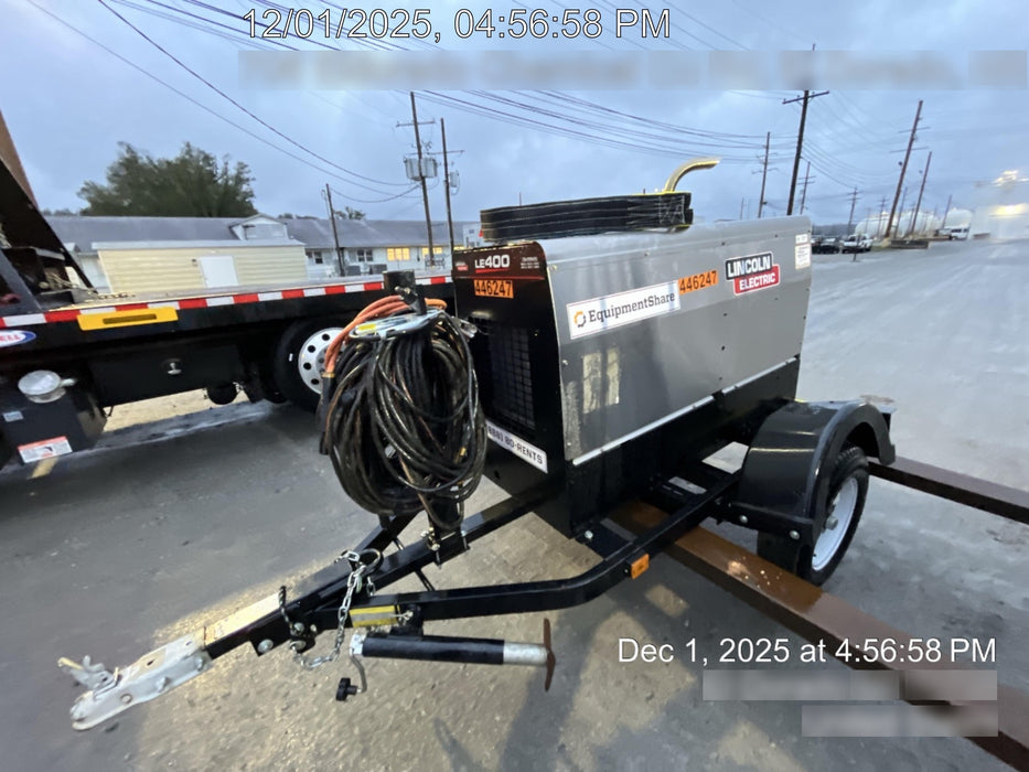 2024 Lincoln Electric LE400 Kubota V1505, Trlr, Cable Rack, Light Kit, ES Decals, T3
