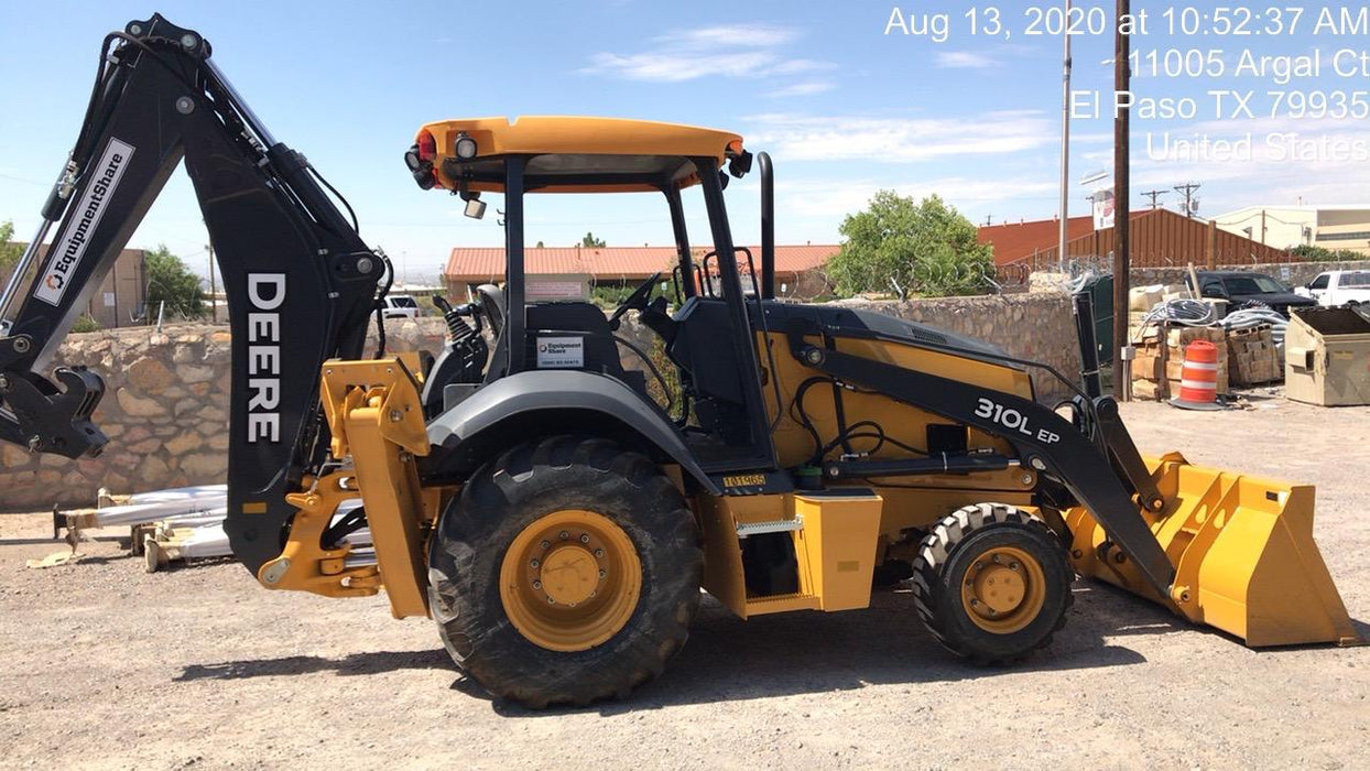 2020 John Deere 310LEP Canopy, 4WD, Standard Stick, Pilot Controls, 2 Way Hydraulics, TAG Manual QC