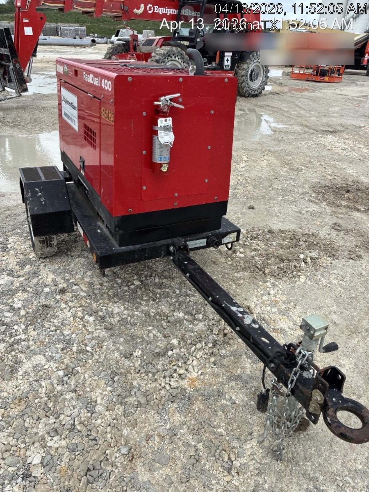 2022 Shindaiwa DGW400MDL Kubota D902 Engine, 23 HP, Dual Op Welder, Wire, Arc, Droop Stick, Tig, and CC Stick Functionality, Simulphase, 3 Phase and 1 Phase Gen Output, Single Axle NB Trlr, Slr Trckl Chrg 12V 12W, Fire Ext
