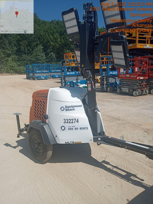 2023 Generac MLT2 Diesel, Flex Switch 120V Input, Powerzone Controller, (4) 320W LED Lights, 4kW Generator, 39.9 Gal Fuel Tank, 2" Ball, T3