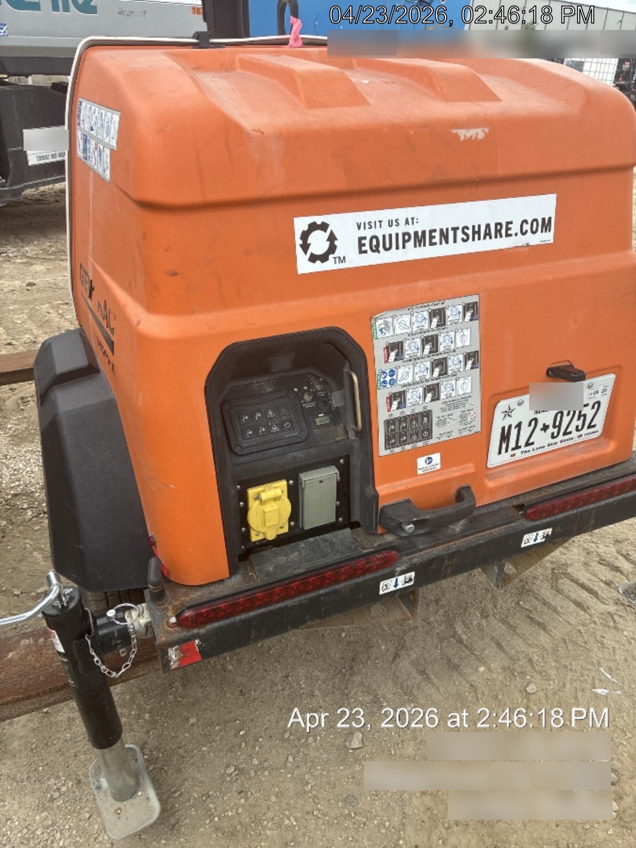 2023 Generac MLT2 Diesel, Flex Switch 120V Input, Powerzone Controller, 
(4) 320W LED Lights, 4kW Generator, 39.9 Gal Fuel Tank, 2" Ball, T3