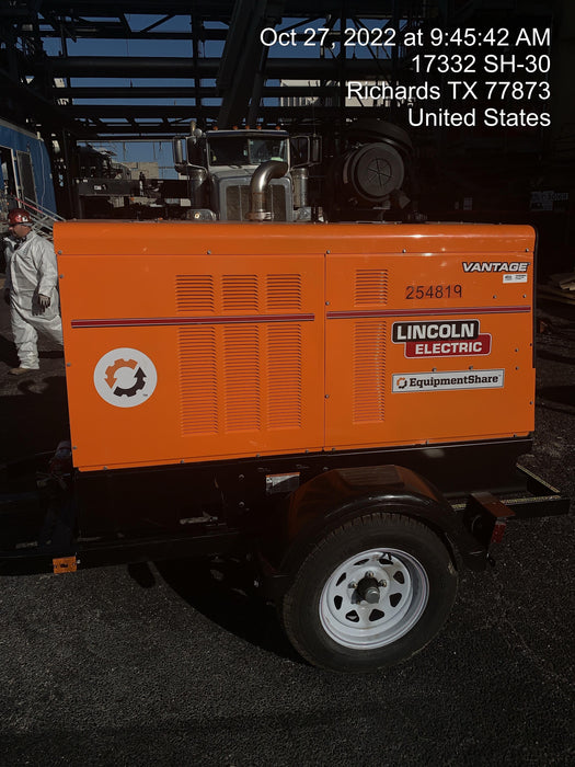 2022 Lincoln Electric Vantage 549X Crosslink Technology, Trailer Mounted, ES Decals, T3
