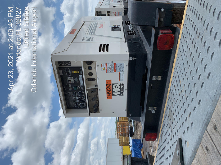 2020 Multiquip DLW400ESA4 400 amp Welder, 14kW, 120/240V, T4F Kubota, Trailer