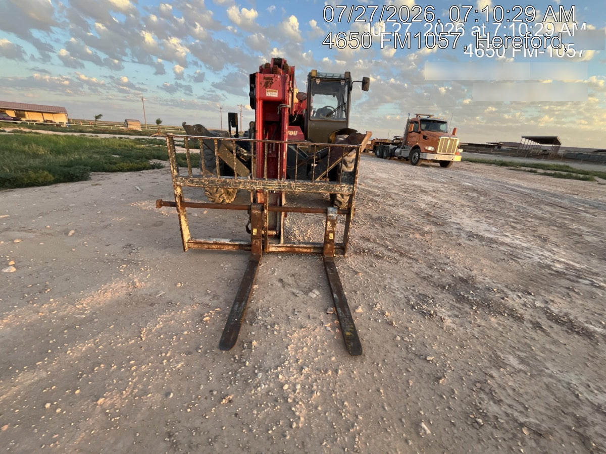 2018 Manitou MTA10055 Manitou MTA 10055 w/Cab/Heat/AC, Work Lights/Strobe, Aux Hyd, Solid Tires, Lift Hook, 66" Carriage, 60" Forks