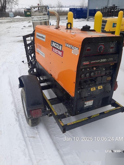 2021 Lincoln Electric Vantage 322 Vantage 322 Ready Pak 3 w/ Decals, ORANGE (includes trailer, cable rack, fender light kit) NO Telematics