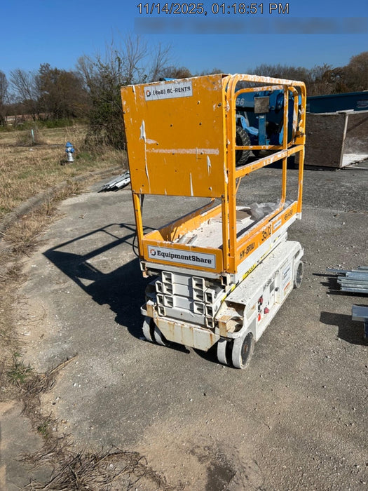 Custom Equipment HB-1430 Hy-Brid Scissor Lift
Platform capacity up to 670 lbs
Working height up to 20 ft
Weighs under 1,700 lbs
Non-marking wheels