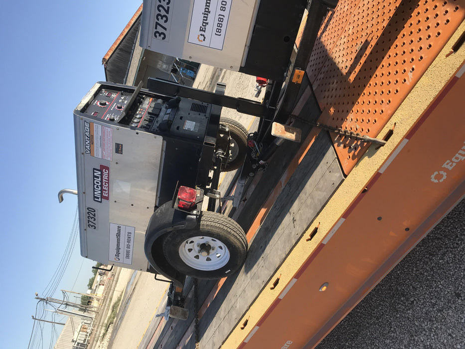 2019 Lincoln Electric Vantage 322 Ready-Pak 3, Two Wheel Trailer, Fender and Light Kit, Cable Rack