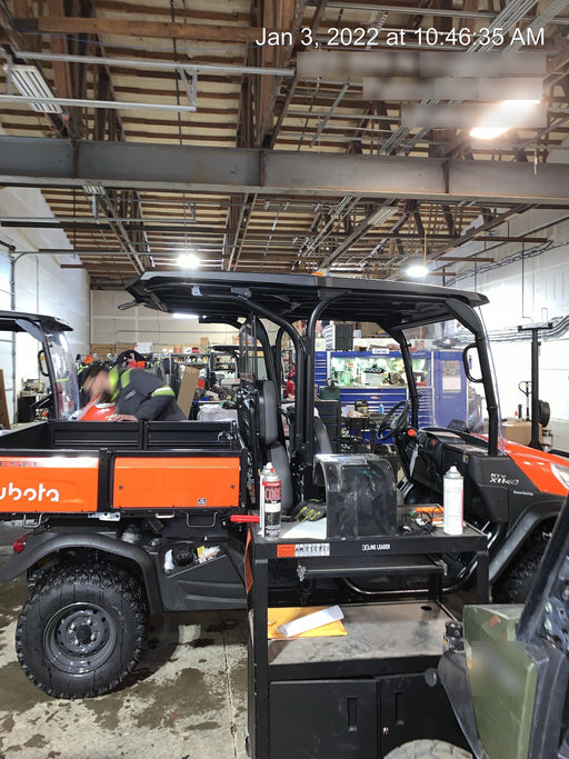 2022 Kubota RTV-X1140W-H Plastic Canopy, Windshield Acrylic Clear, LED Strobe Light, Wire Harness Kit, Back up Alarm