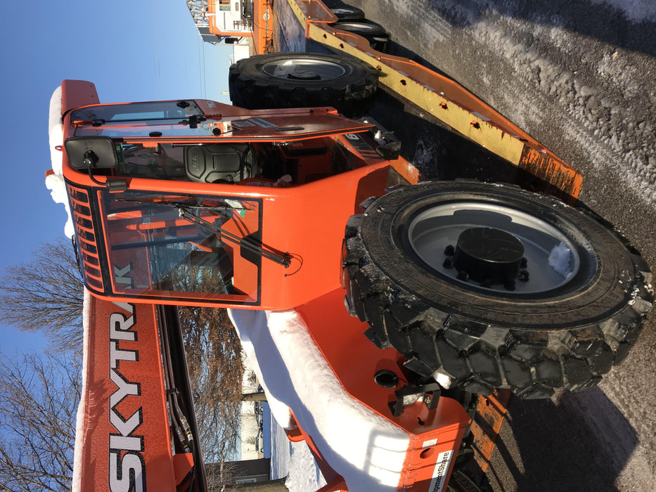 2019 Skytrak 6036 Cab/Heat/Air, Solid Tires, LED Work Lights, Beacon w/50" Carriage, 48" Pallet Forks