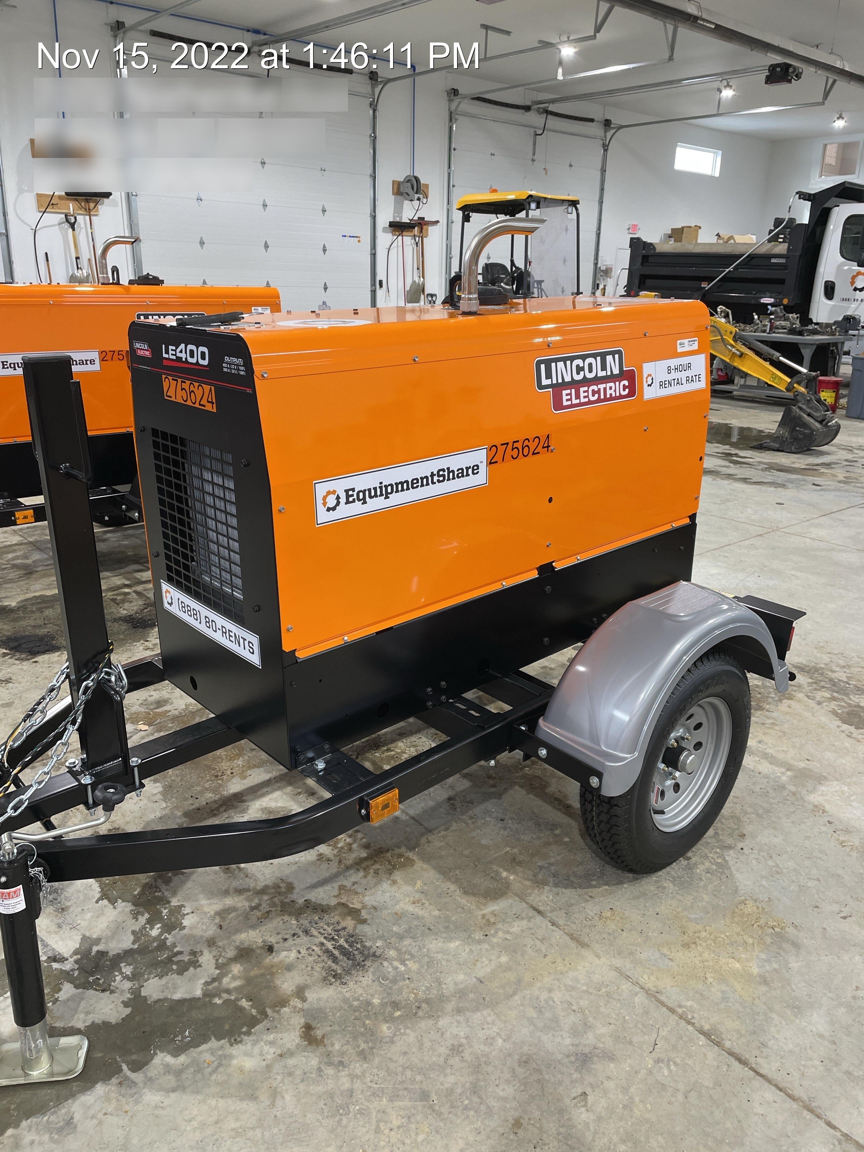 2022 Lincoln Electric LE400 Kubota V1505, Trlr, Cable Rack, Light Kit, ES Decals, T3