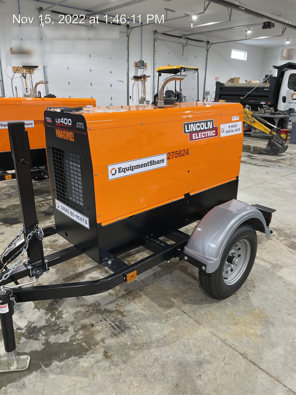 2022 Lincoln Electric LE400 Kubota V1505, Trlr, Cable Rack, Light Kit, ES Decals, T3