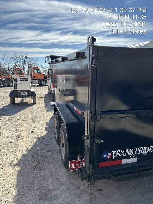 2024 TEXAS PRIDE TRAILERS 14'L x 7'W 5 Cu Yd Trunnion Hydraulic Dump