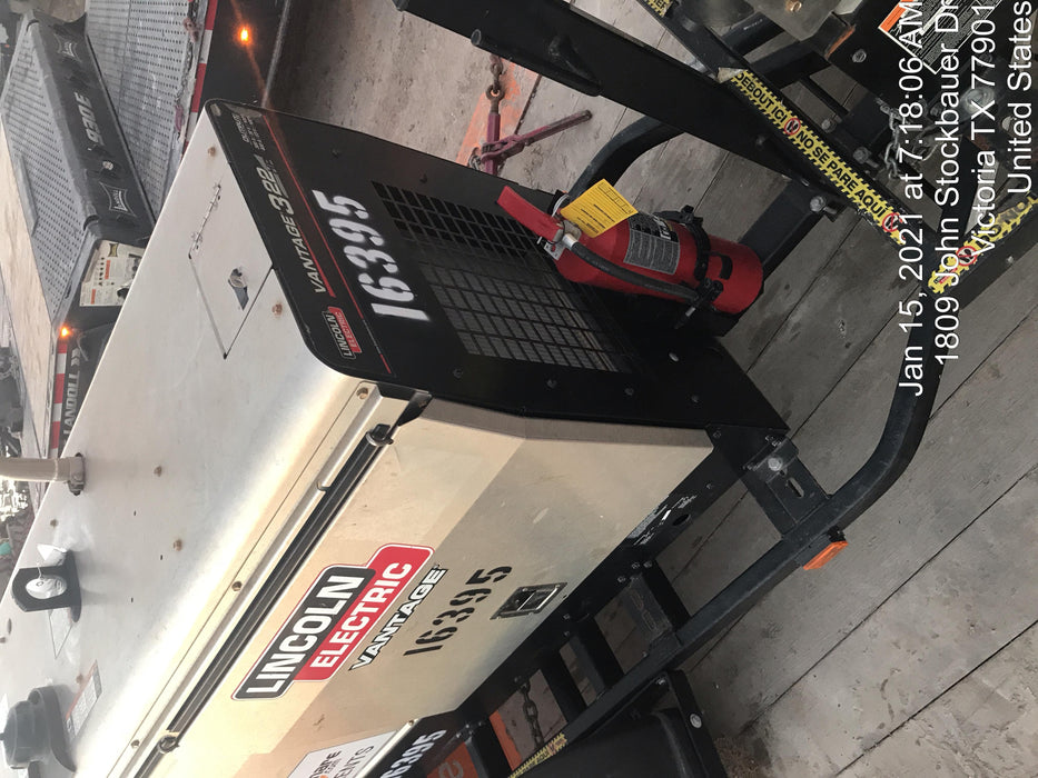 2018 Lincoln Electric Vantage 322 Lincoln Vantage 322 Welder Ready Pak 3 - Vantage 322, Trailer, Fender and light kit, Cable rack