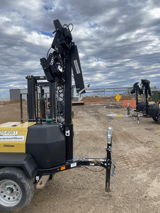 2022 Allmand NLV3GR (4) LED Light Fixture 350W, 23' Vertical Mast, 3kW Prime, Towable, ES Decals, T3