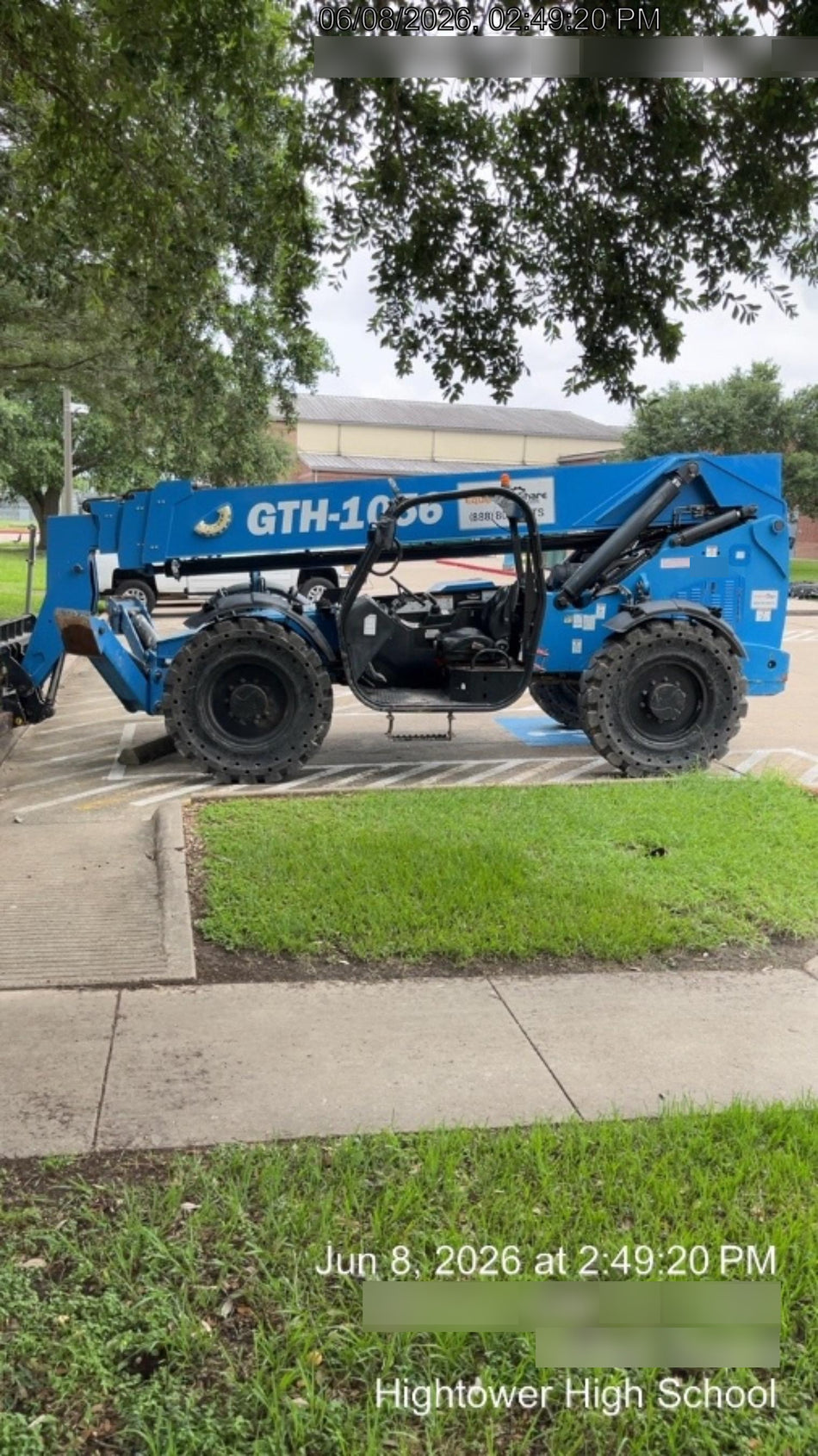 2019 Genie GTH-1056 Canopy, Solid RT Tires, LED Work Lights, Beacon 60" QA Carriage, 60" Forks