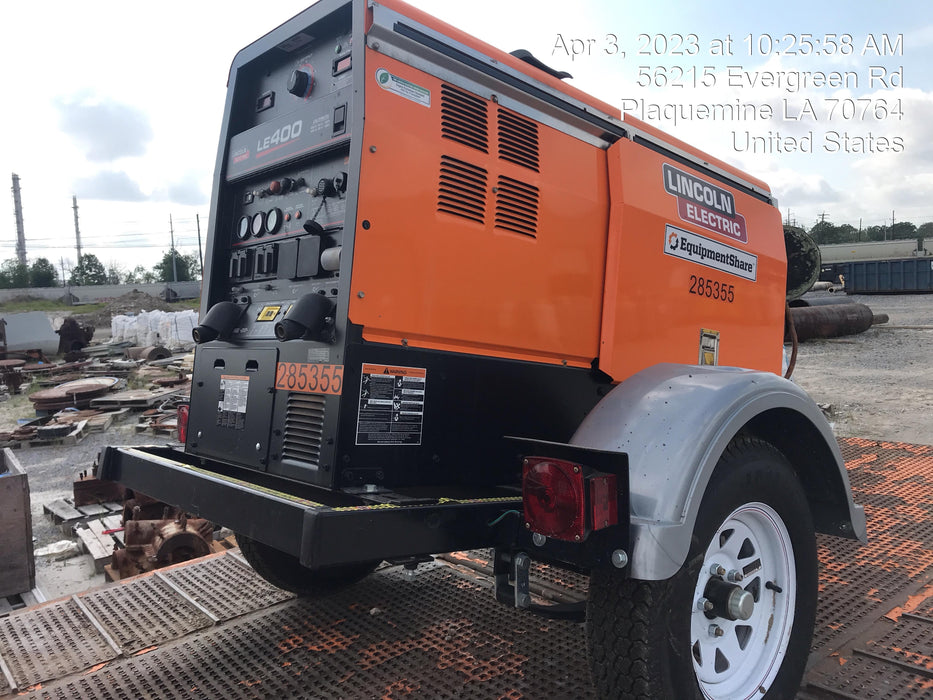 2022 Lincoln Electric LE400 Kubota V1505, Trlr, Cable Rack, Light Kit, ES Decals, T3