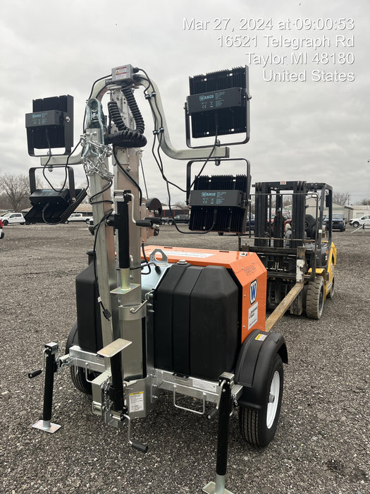 2024 Wanco WLTT-4MM4K Diesel, Deep Sea Controller, Shore Power Plug, Auto Start, (4) 350W LED Floodlights, 4kW Generator, 60 Gal Fuel Tank, 2" Ball, T3