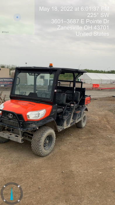 2019 Kubota RTV-X1140W-H 4wd Utility Cart, LED Strobe, Windshield Tempered Glass, Plastic Canopy, Wire Harness Kit, Backup Alarm