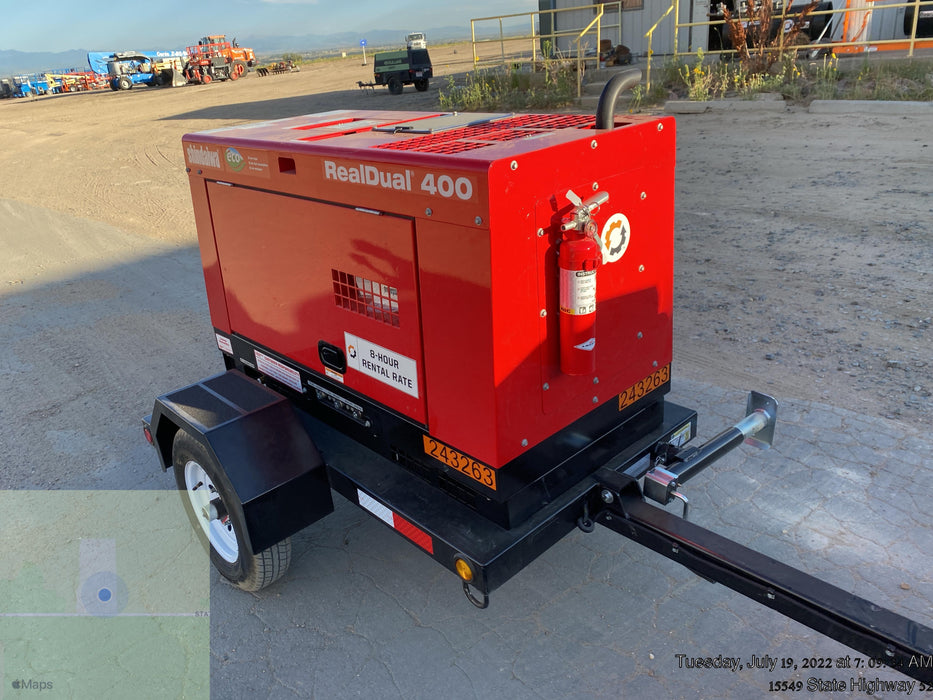 2022 Shindaiwa DGW400MDL Kubota D902 Engine, 23 HP, Dual Op Welder, Wire, Arc, Droop Stick, Tig, and CC Stick Functionality, Simulphase, 3 Phase and 1 Phase Gen Output, Single Axle NB Trlr, Slr Trckl Chrg 12V 12W, Fire Ext