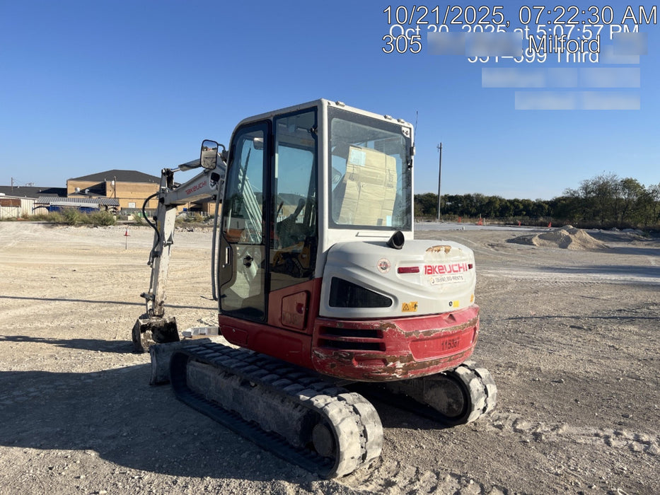 2020 Takeuchi TB250-2C Cab/Heat/Air, Rubber Tracks, Manual TAG QC